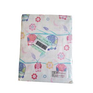 Company Kids new in package twin flat sheet ONLY white pink owls cotton …